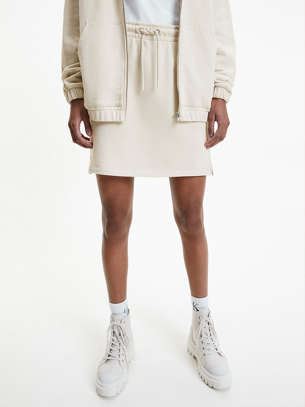EGGSHELL Cotton Terry Mini Skirt undefined women Calvin Klein