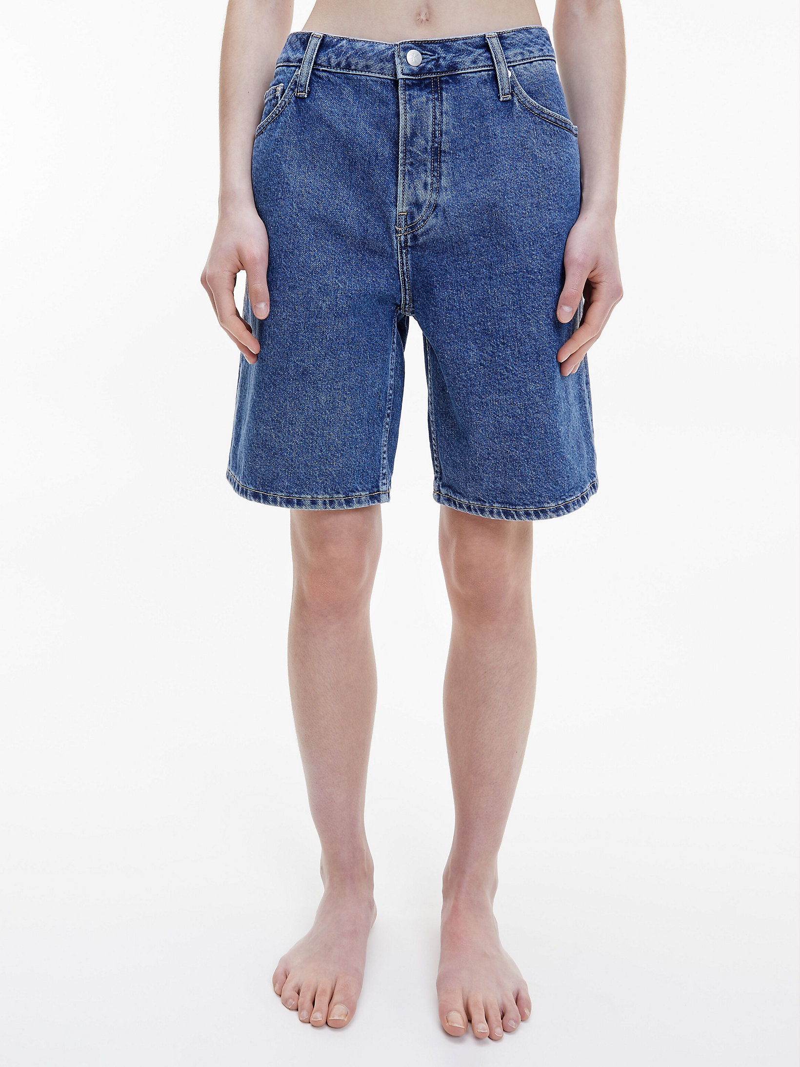 Denim Medium 90's Straight Denim Shorts undefined women Calvin Klein