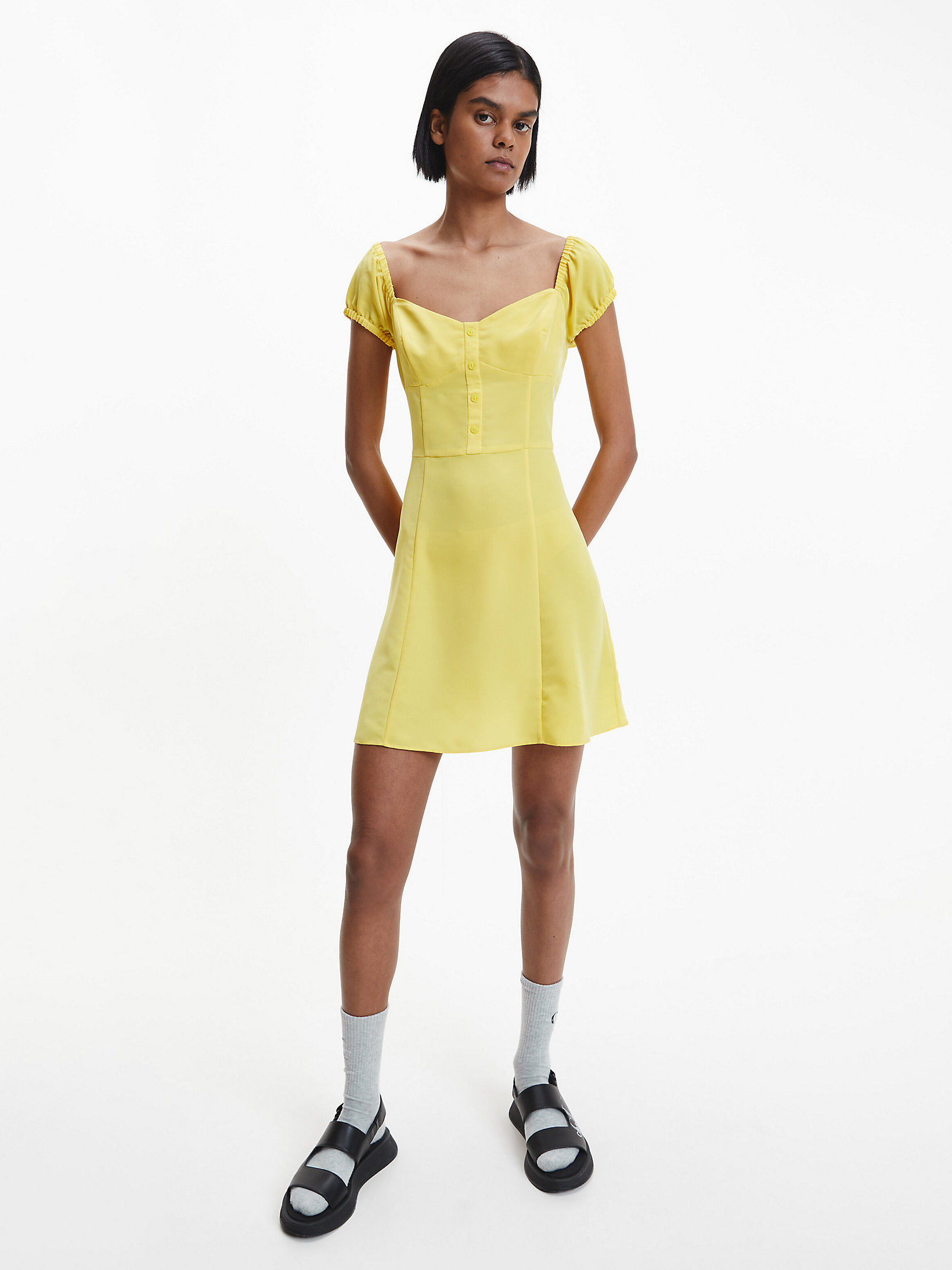 Super Lemon > Off Shoulder Minikleid Aus Recycling-Material > undefined Damen - Calvin Klein