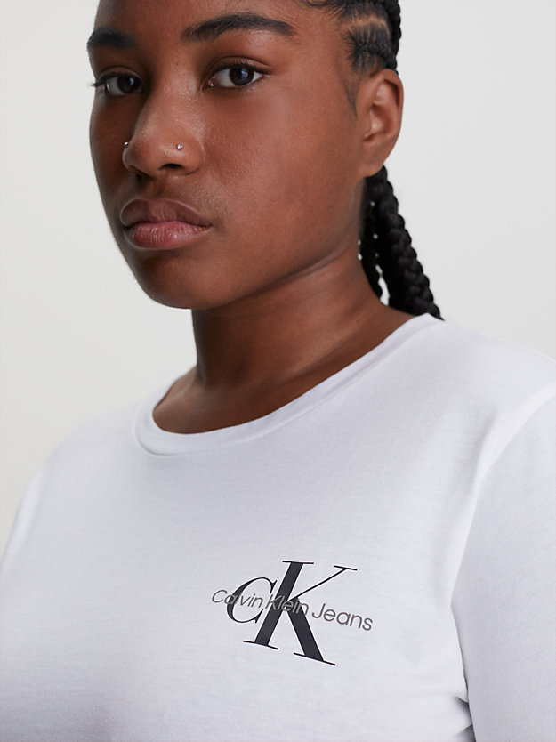 CK BLACK/ BRIGHT WHITE Plus Size 2 Pack Slim T-shirts for women CALVIN KLEIN JEANS