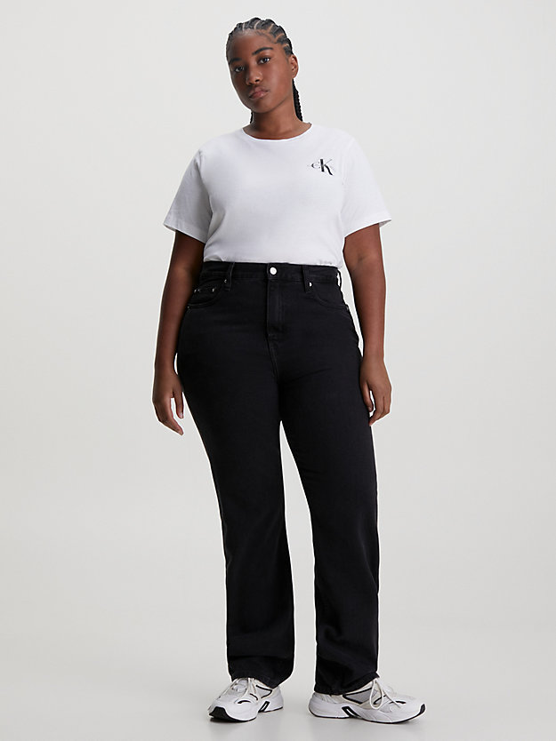 CK BLACK/ BRIGHT WHITE 2er-Pack schmale T-Shirts in großen Größen für Damen CALVIN KLEIN JEANS