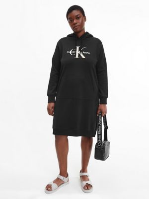  plus size hooded sweatshirt dress for women calvin klein jeans