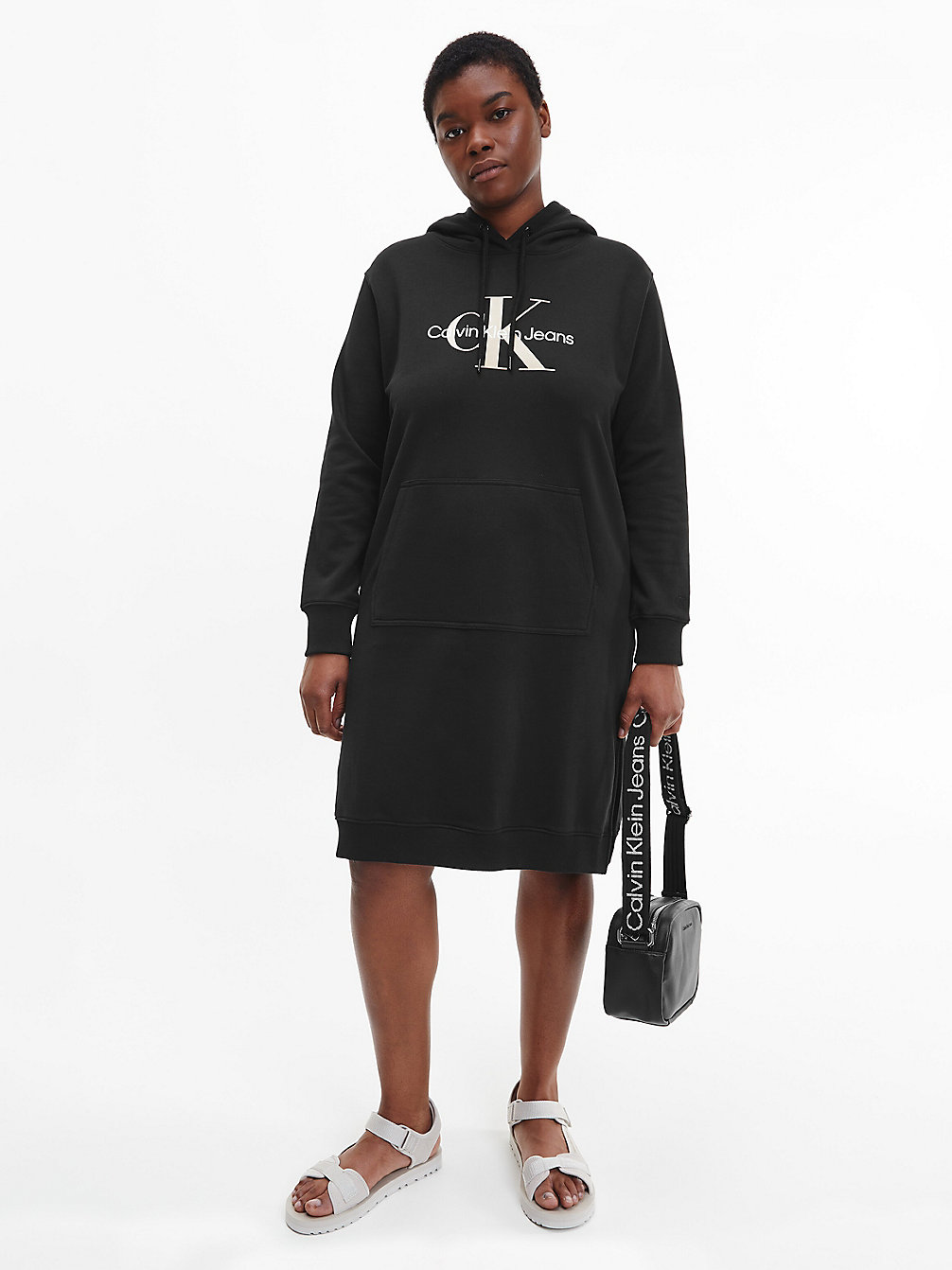 CK BLACK Grote Maat Sweatshirtjurk Met Capuchon undefined dames Calvin Klein
