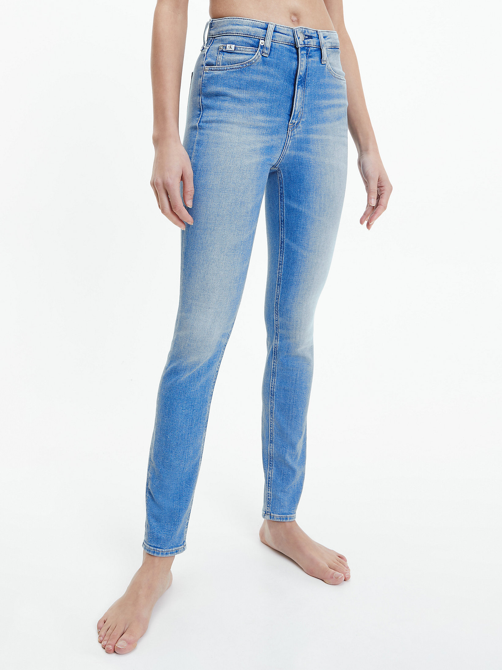 Denim Medium High Rise Skinny Jeans undefined dames Calvin Klein