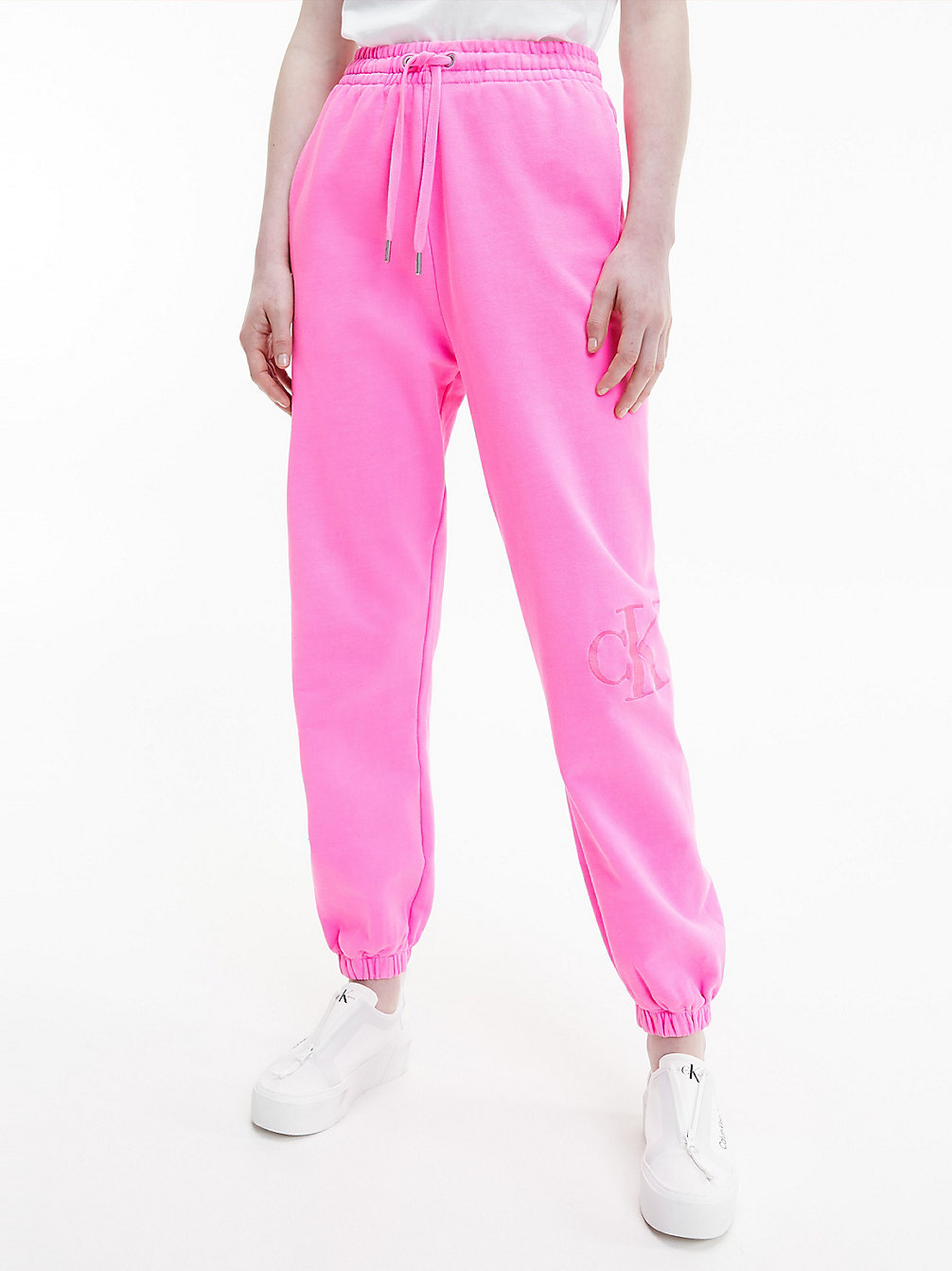 NEON PINK Relaxed Acid Wash Joggers undefined women Calvin Klein