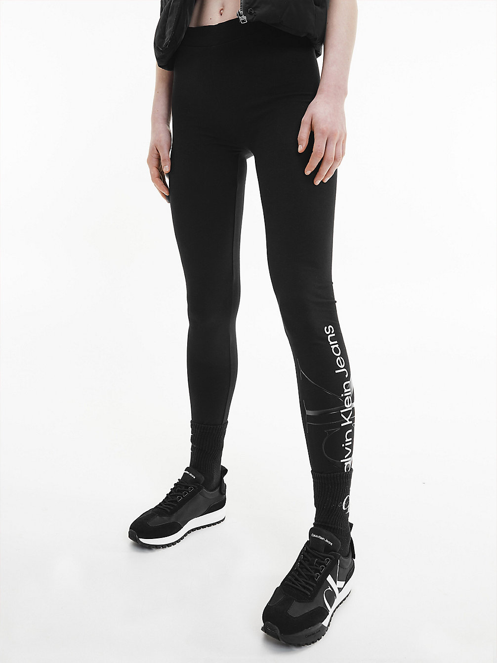 CK BLACK Legging Con Monogramma undefined donna Calvin Klein