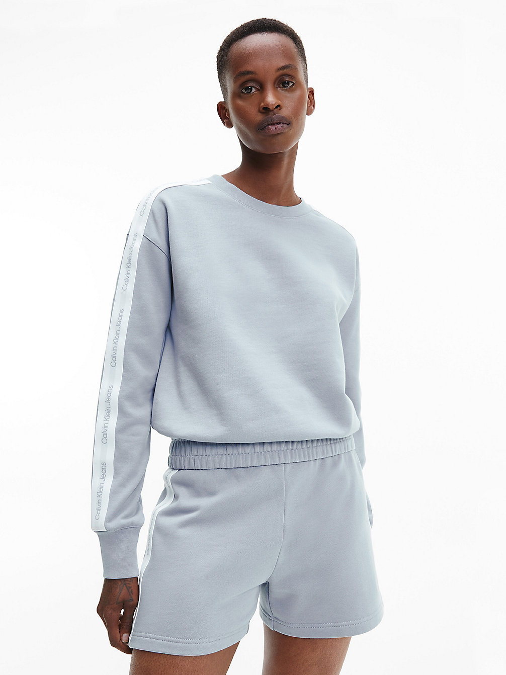 SILVER SKY > Relaxed Sweatshirt Met Logo Tape > undefined dames - Calvin Klein