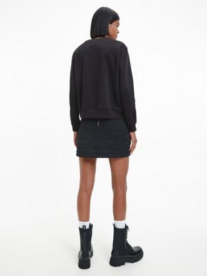 CK BLACK Bluza z monogramem z bawełny organicznej dla Kobiety CALVIN KLEIN JEANS