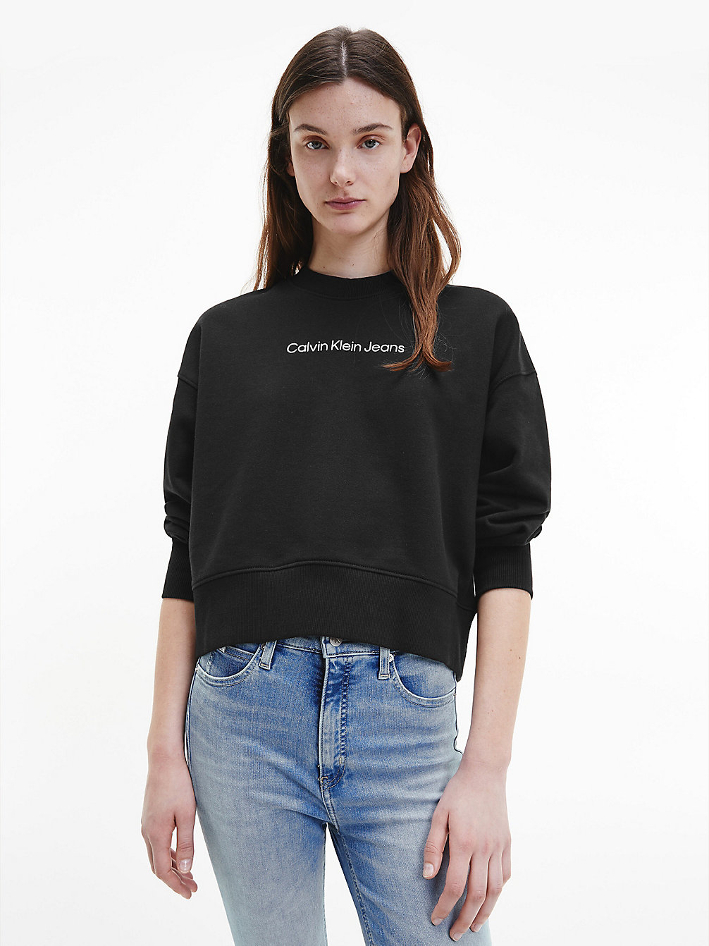 CK BLACK Relaxed Sweatshirt Met Logo undefined dames Calvin Klein