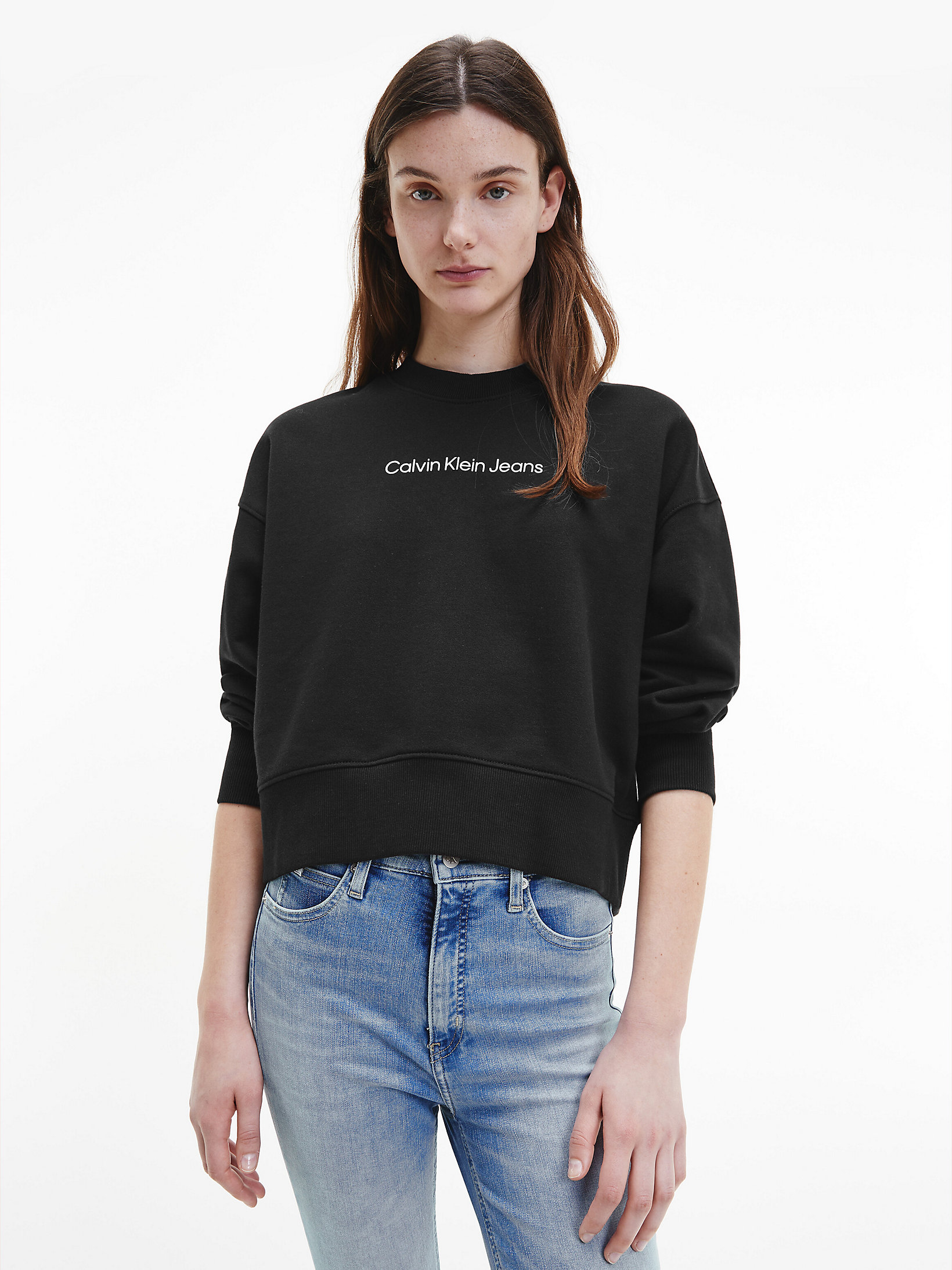 CK Black Relaxed Logo Sweatshirt undefined women Calvin Klein