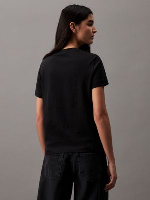 Calvin Klein Jeans Black on Black T-Shirt in Black Ib0Ib01447