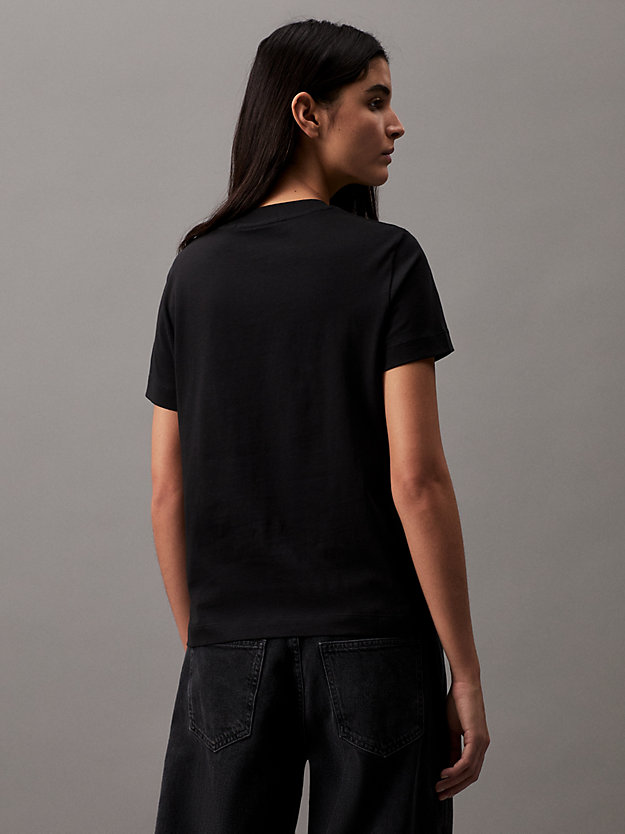CK BLACK T-Shirt mit Monogramm für Damen CALVIN KLEIN JEANS