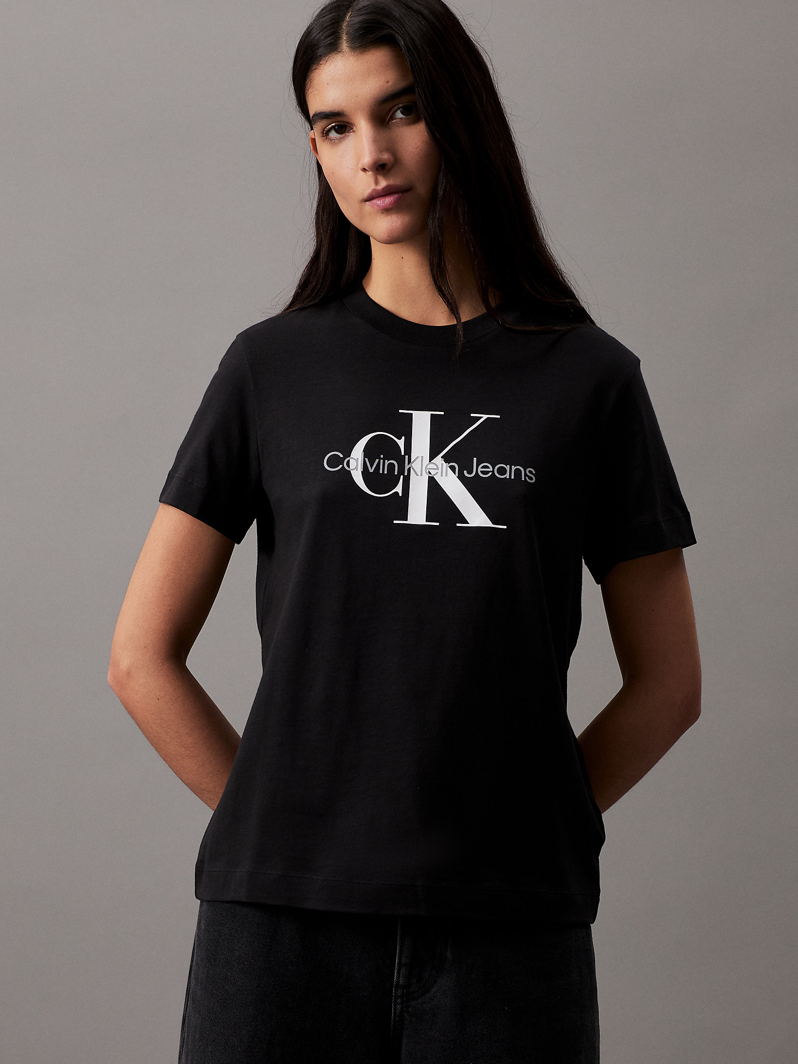 CK Black Monogram T-Shirt undefined women Calvin Klein