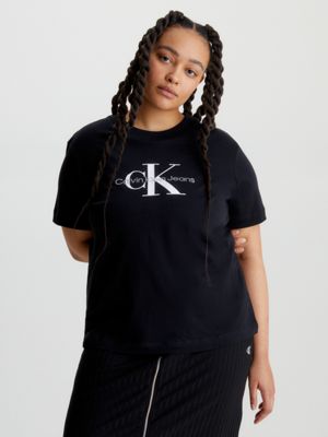 krab Reactor Stiptheid Grote maat monogram T-shirt Calvin Klein® | J20J219149BEH
