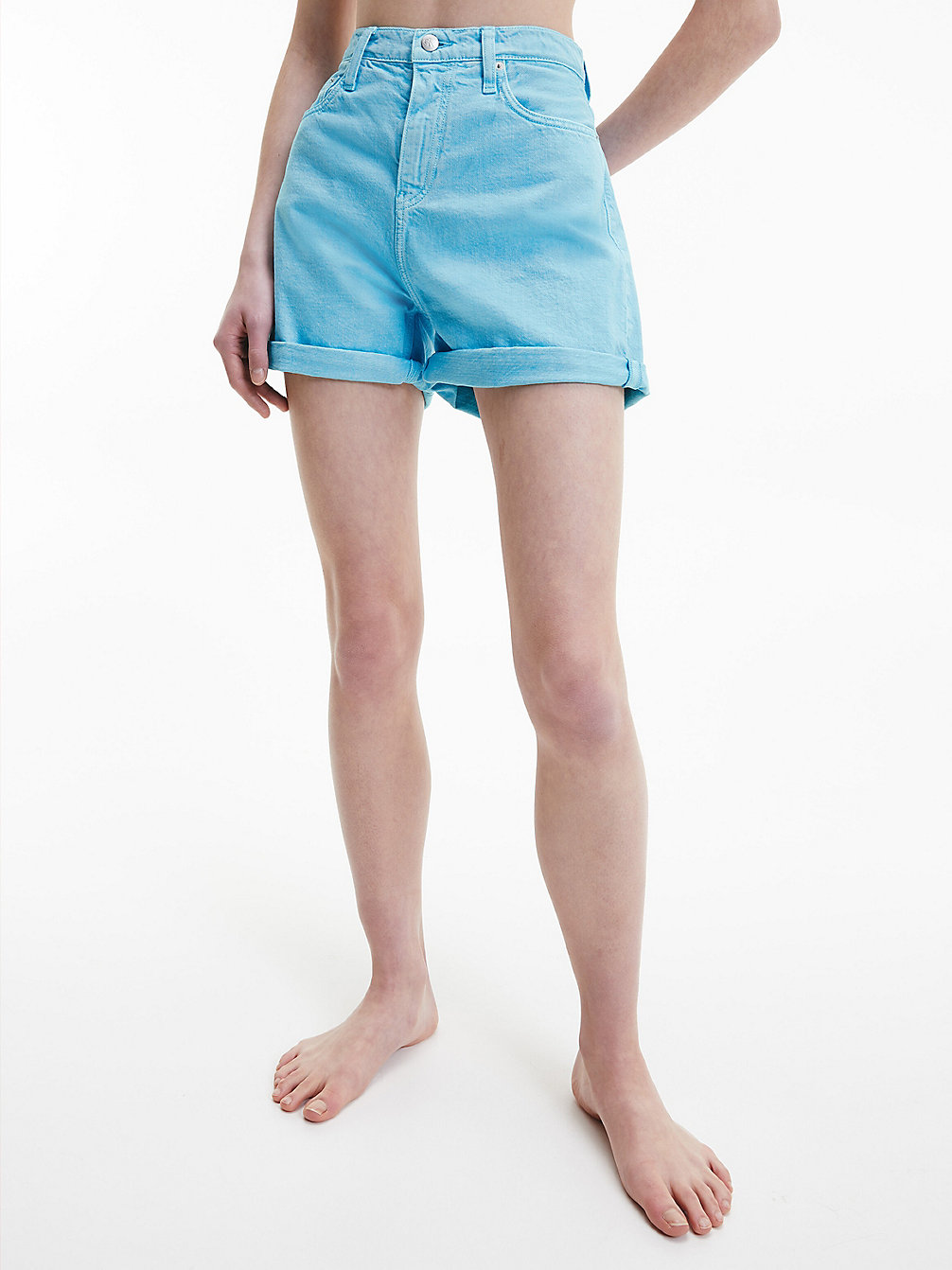 DENIM MEDIUM Denim Mom Shorts undefined women Calvin Klein