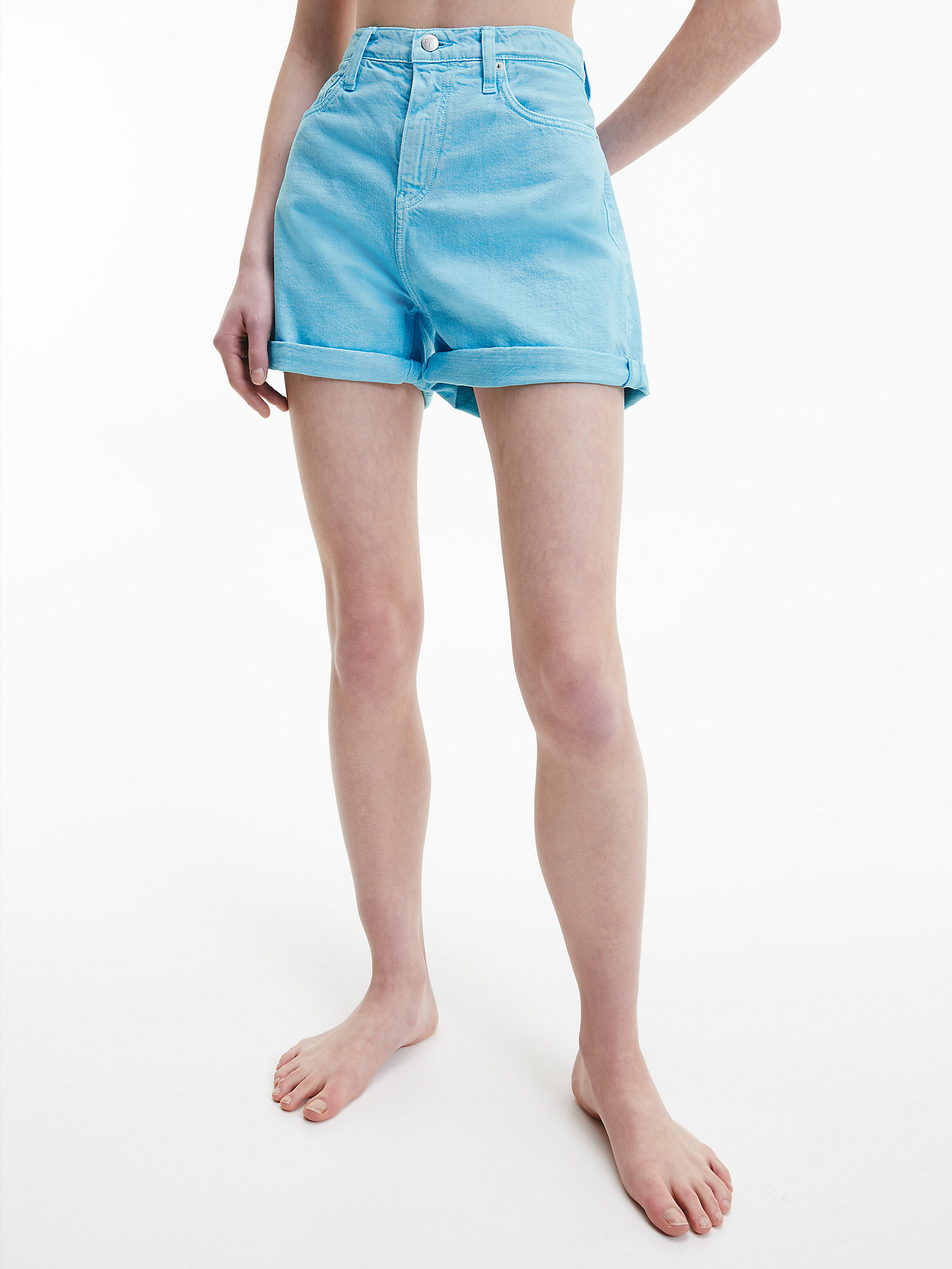 Denim Medium Denim Mom Shorts undefined women Calvin Klein