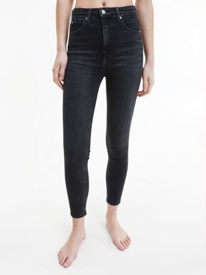 black high waisted ankle jeans