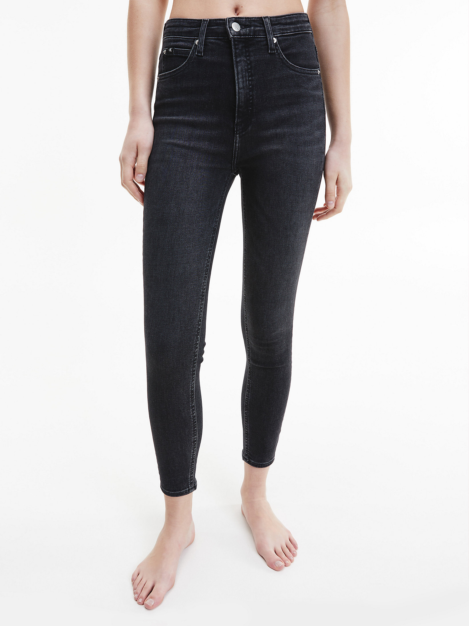 Denim Black High Rise Super Skinny Ankle Jeans undefined Damen Calvin Klein