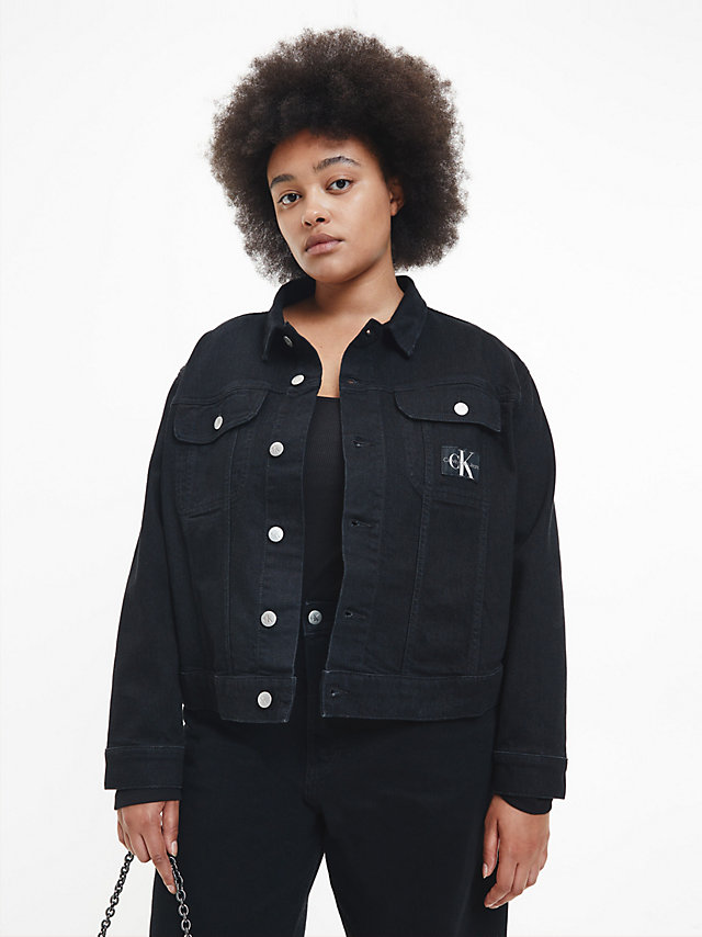 Denim Rinse Plus Size Denim Jacket undefined women Calvin Klein