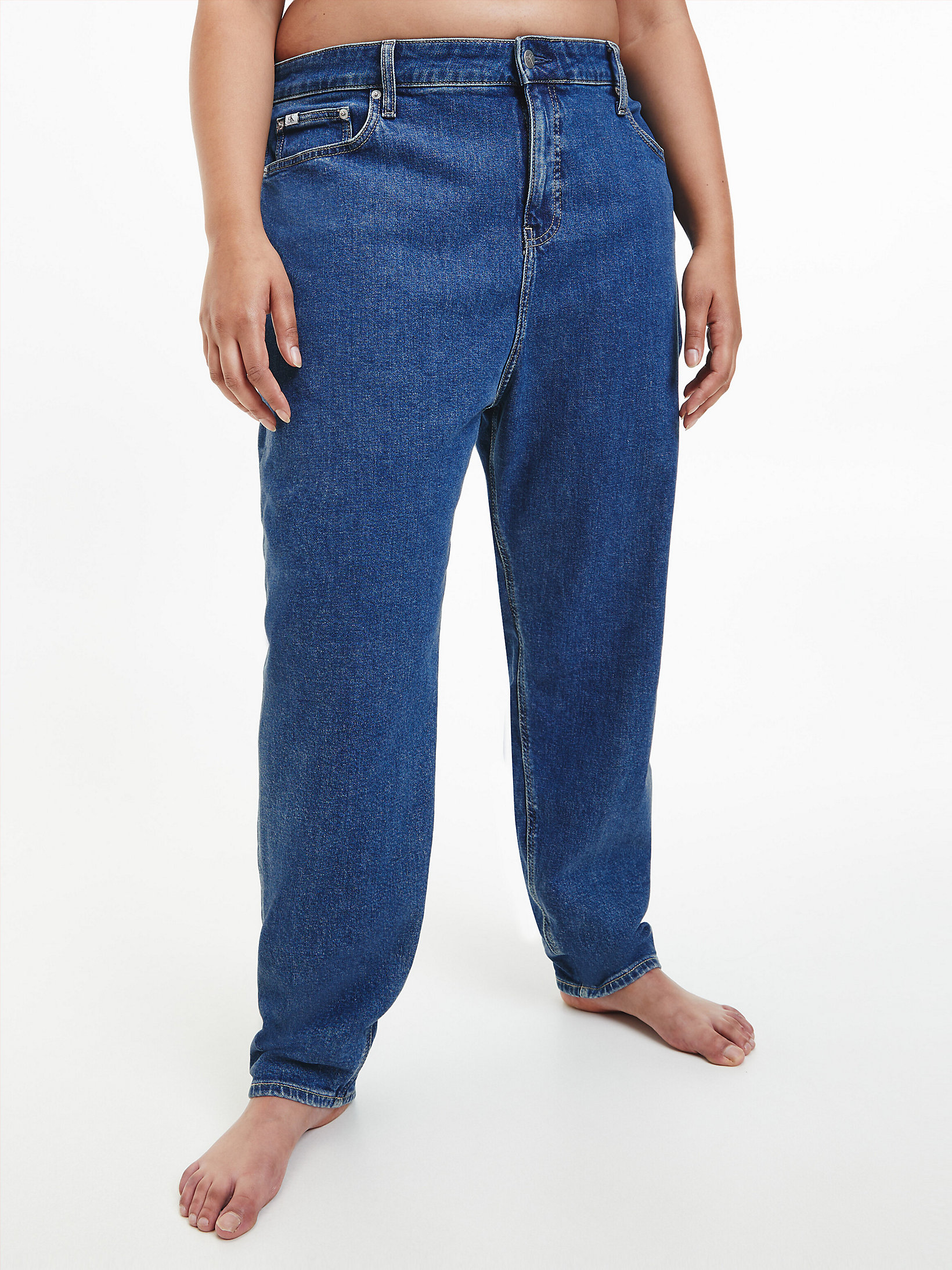 Denim Medium Plus Size High Rise Mom Jeans undefined women Calvin Klein