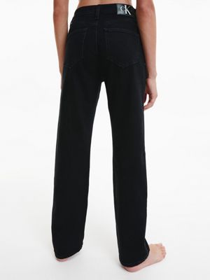 black high rise straight jeans for women calvin klein jeans