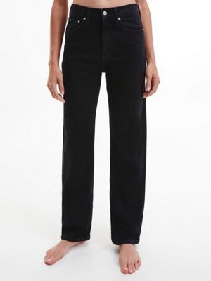 DENIM BLACK High Rise Straight Jeans undefined women Calvin Klein