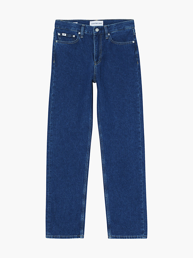 blue high rise straight jeans for women calvin klein jeans