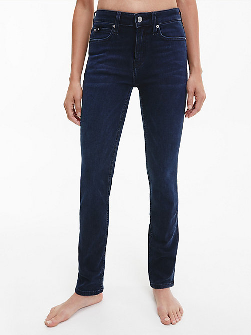 Calvin Klein Denim Jeanshose in Blau Damen Bekleidung Jeans Jeans mit gerader Passform 
