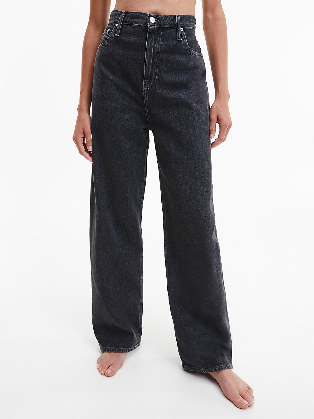 DENIM GREY High Rise Relaxed Jeans undefined dames Calvin Klein