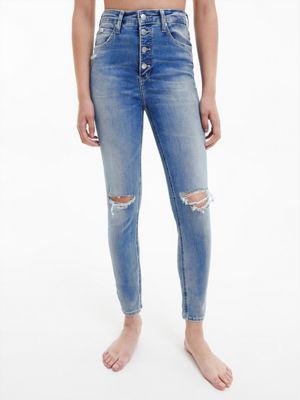 DENIM LIGHT High Rise Super Skinny Ankle Jeans undefined women Calvin Klein