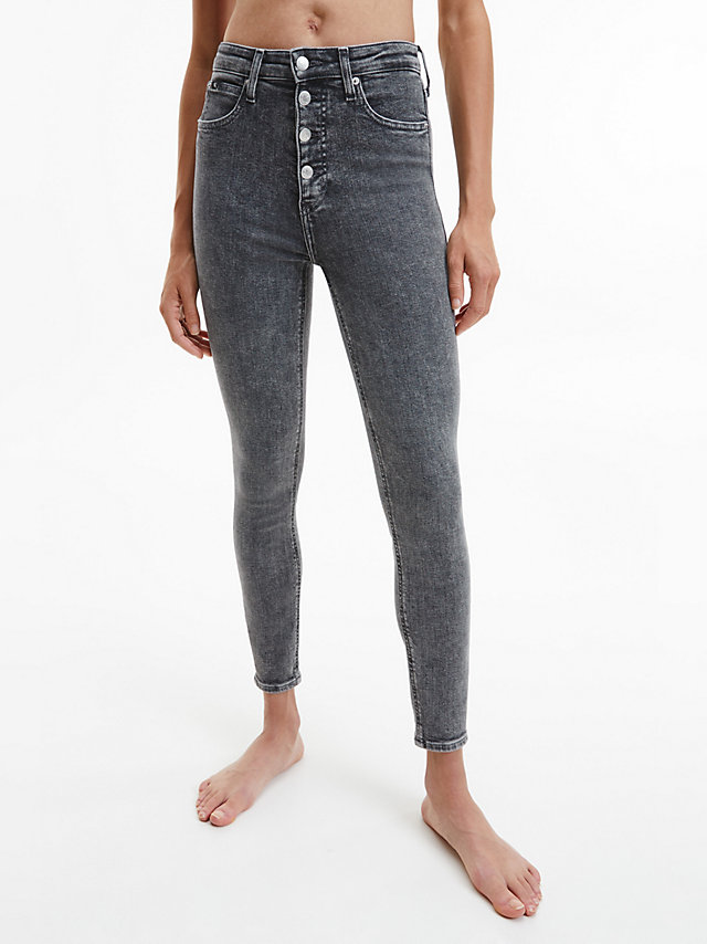 Denim Grey High Rise Super Skinny Ankle Jeans undefined women Calvin Klein