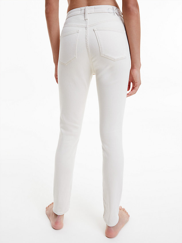 high rise skinny jeans white de mujer calvin klein jeans
