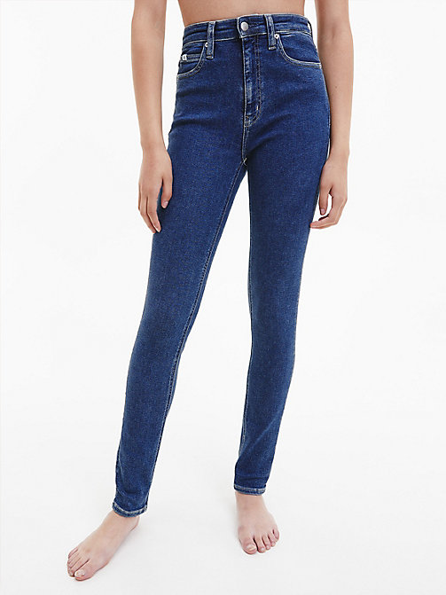 Bespaar 11% Dames Kleding voor voor Jeans voor Skinny jeans Calvin Klein Denim High Rise Super Skinny Enkeljeans Voor in het Blauw 