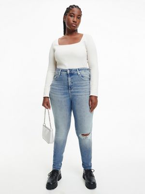 Calvin klein women's jeans deals plus size