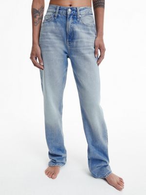 DENIM LIGHT High Rise Straight Jeans undefined women Calvin Klein