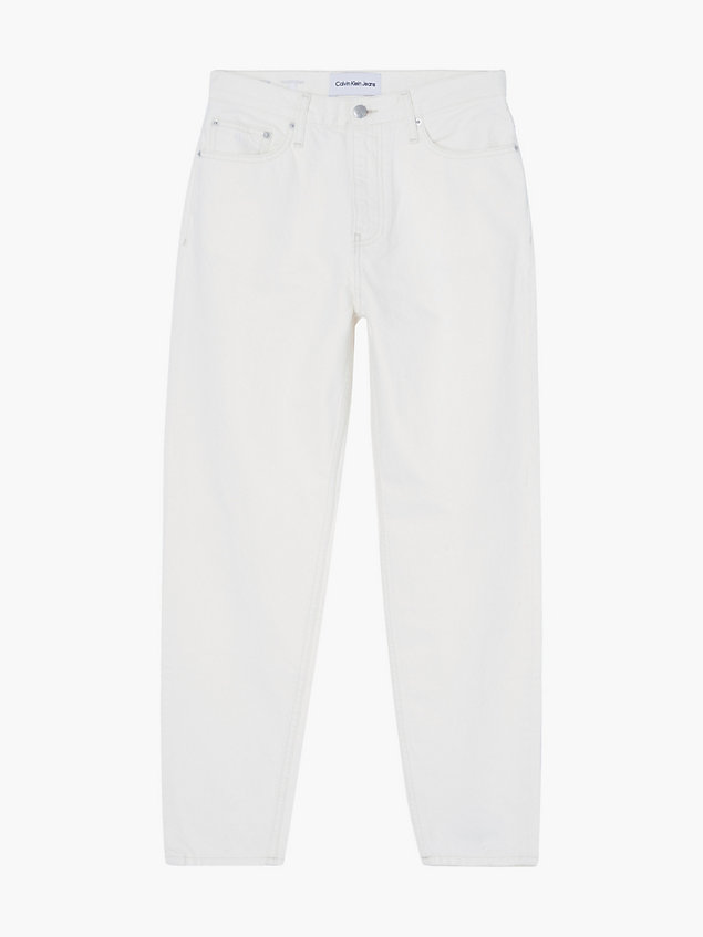 high rise mom jeans white de mujer calvin klein jeans