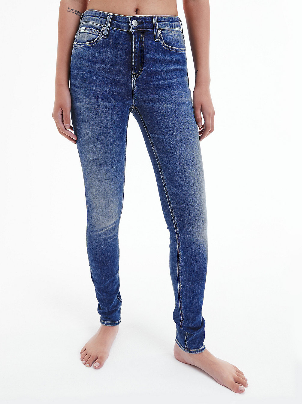 DENIM DARK Mid Rise Skinny Jeans undefined women Calvin Klein