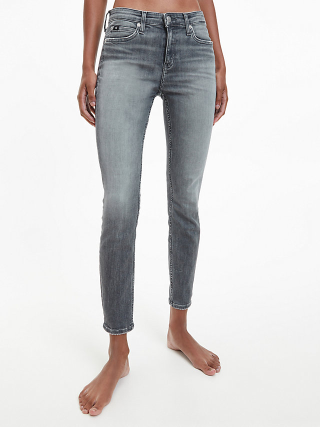 Denim Grey Mid Rise Skinny Ankle Jeans undefined Damen Calvin Klein