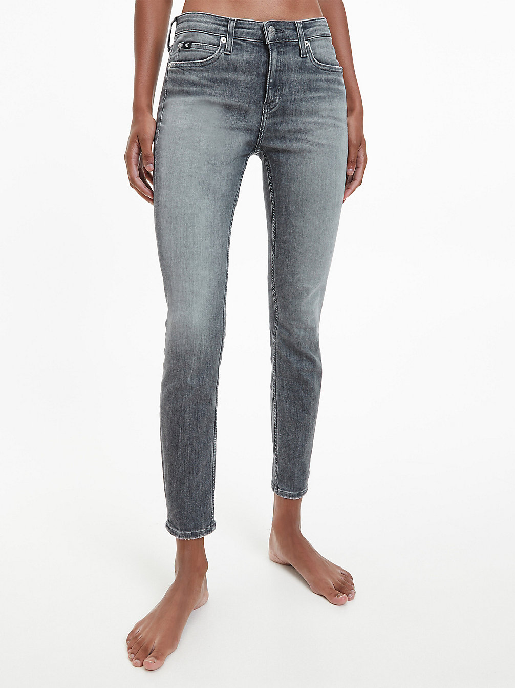 DENIM GREY Mid Rise Skinny Enkellange Jeans undefined dames Calvin Klein