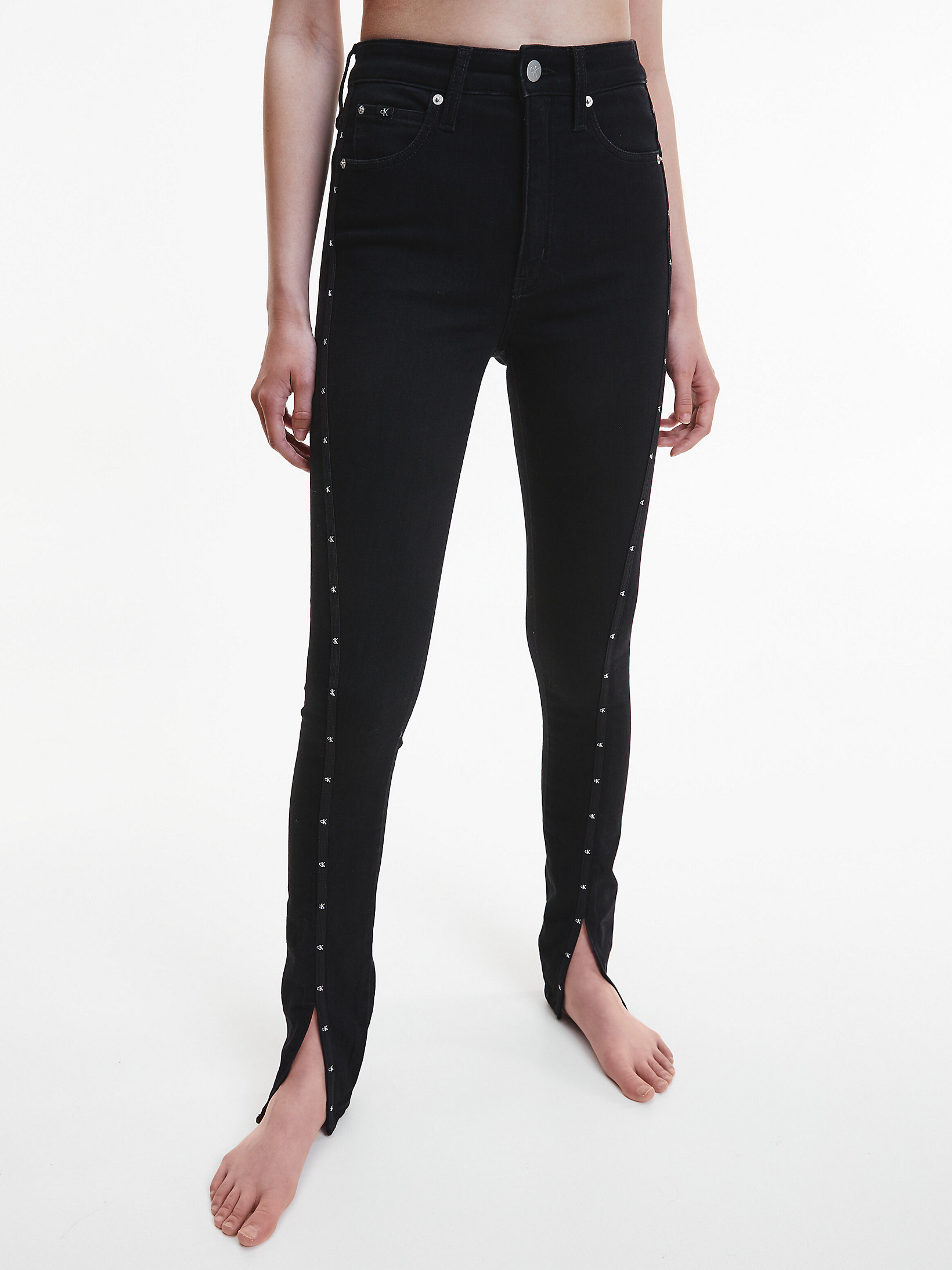 Denim Rinse High Rise Super Skinny Jeans undefined women Calvin Klein