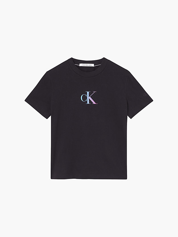 ck black plus size monogram t-shirt for women calvin klein jeans