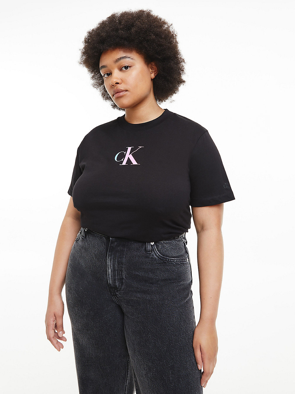 CK BLACK Plus Size Monogram T-Shirt undefined women Calvin Klein