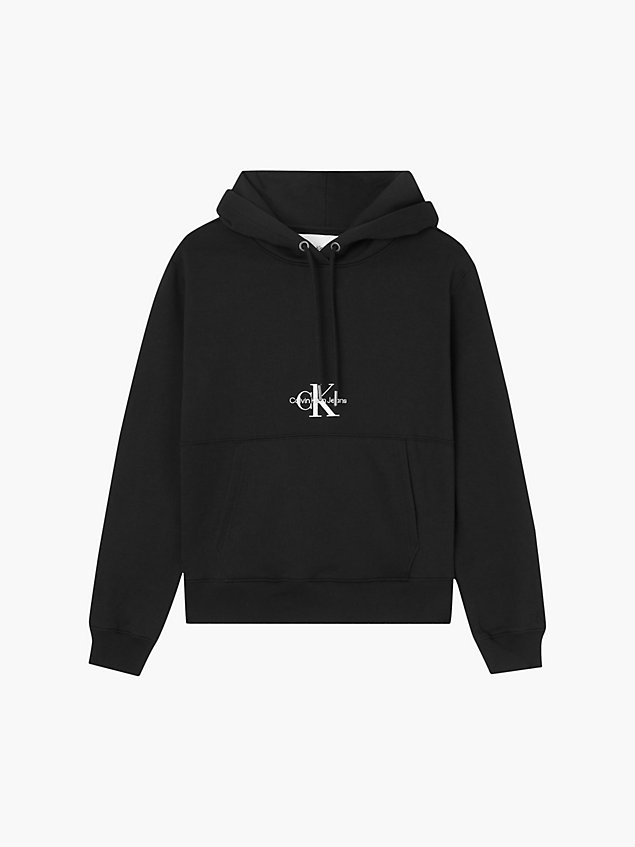 black plus size monogram hoodie for women calvin klein jeans