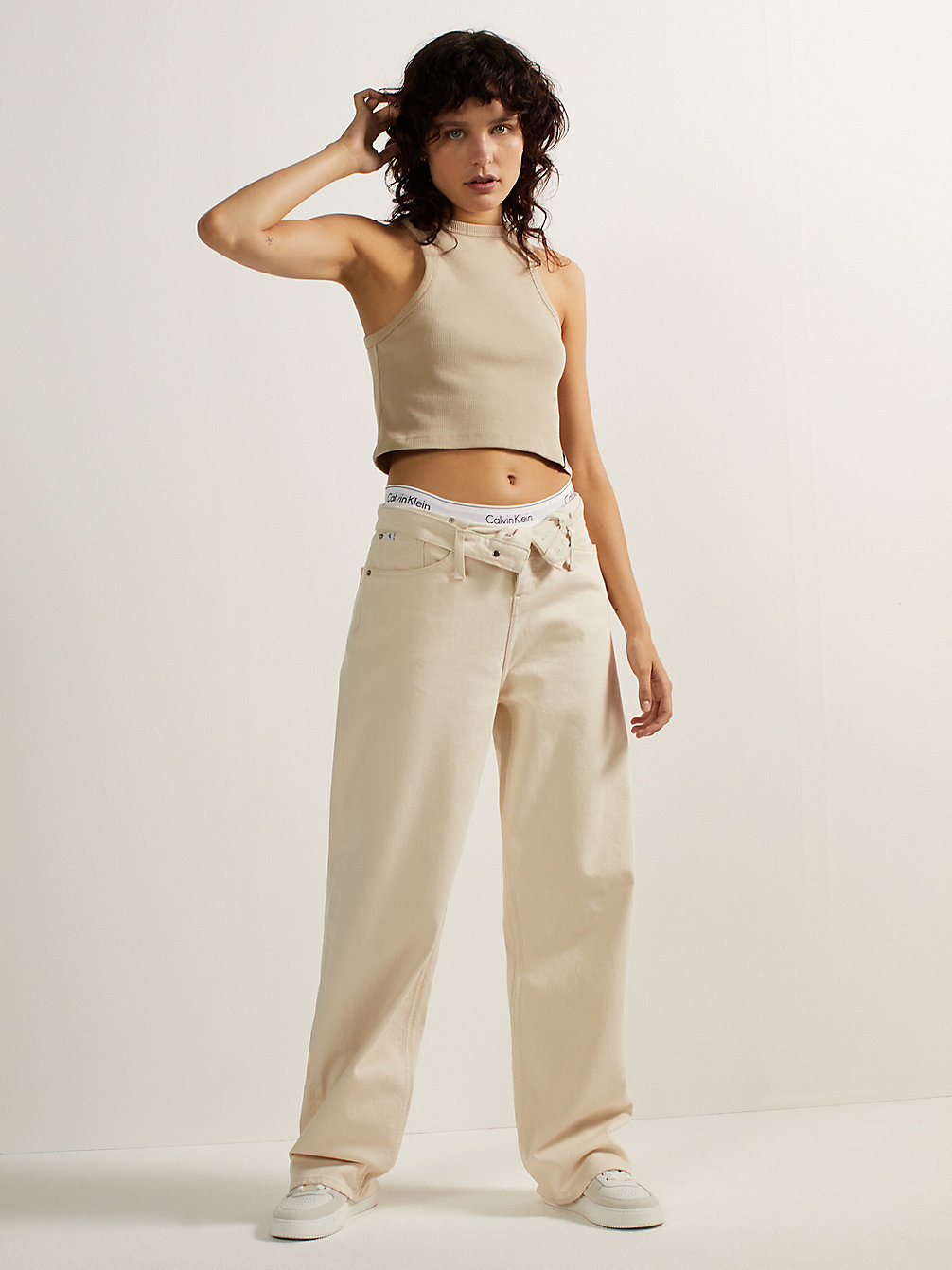 CRESCENT MOON High Rise Relaxed Jeans undefined dames Calvin Klein