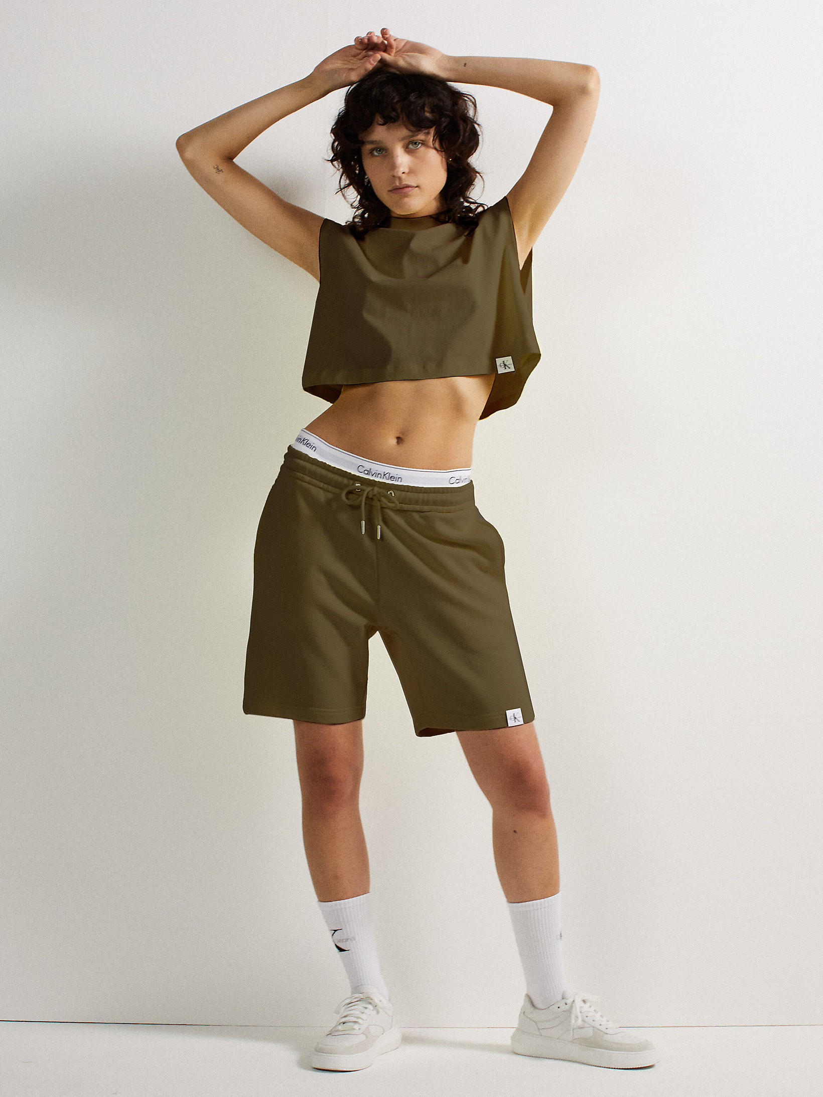 Ivy Green Oversized Cropped Tank Top undefined women Calvin Klein