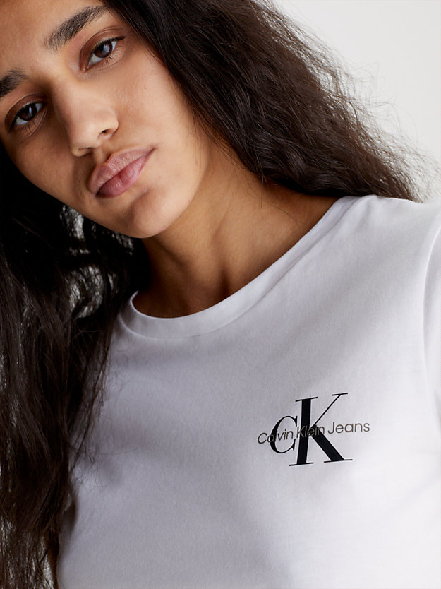 CK BLACK/ BRIGHT WHITE Pack de 2 camisetas slim de mujer CALVIN KLEIN JEANS