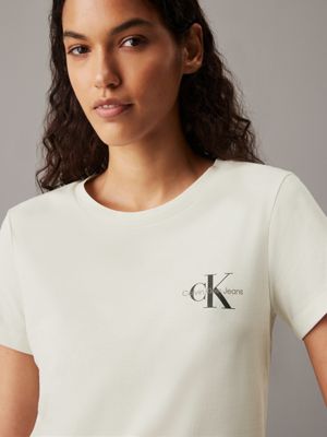 ck black / ivory 2 pack slim t-shirts for women calvin klein jeans