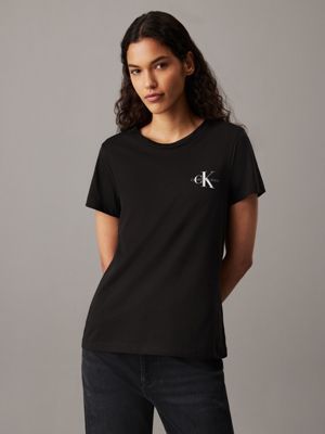 ck black / ivory 2 pack slim t-shirts for women calvin klein jeans