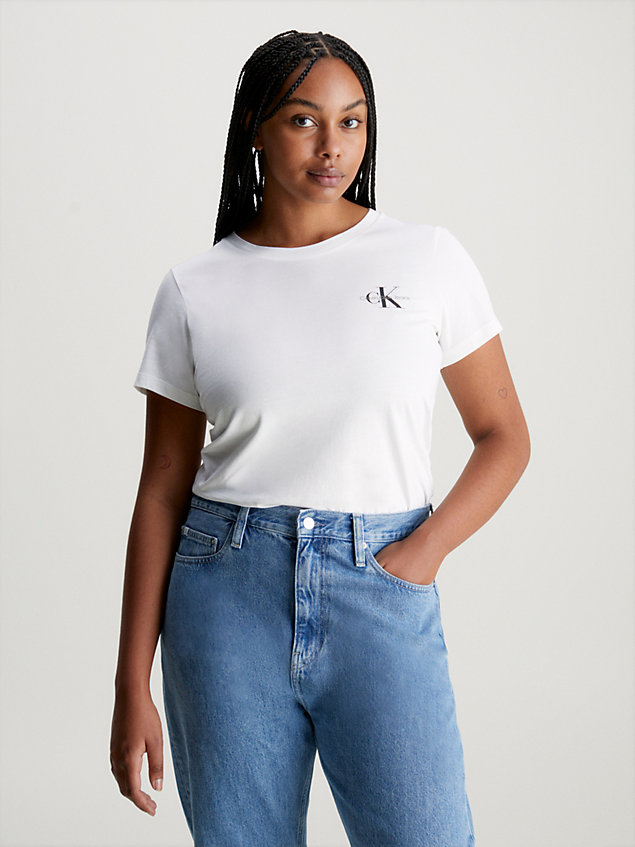 beige zestaw 2 wąskich t-shirtów dla kobiety - calvin klein jeans