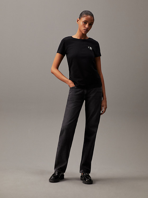 ck black / putty beige 2 pack slim t-shirts for women calvin klein jeans